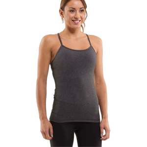 Lululemon Size 10 Power Y Gray Tank Top Everlux Light Support A/B Cup